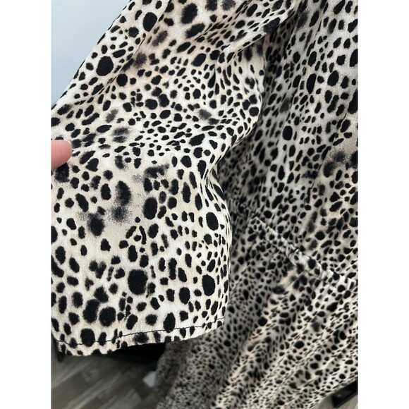 A New Day Women’s tiered dress Size XL Long Sleeve Animal Print Round Neck Rayon - Picture 12 of 14